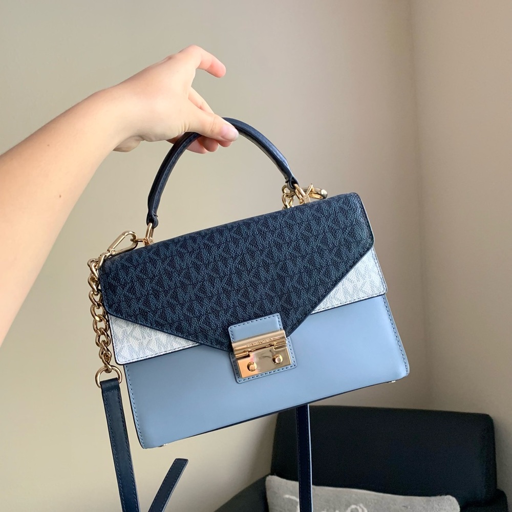 mk blue purse